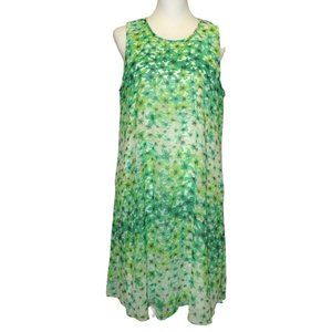 Calvin Klein Green Floral Shift Dress Size 14
